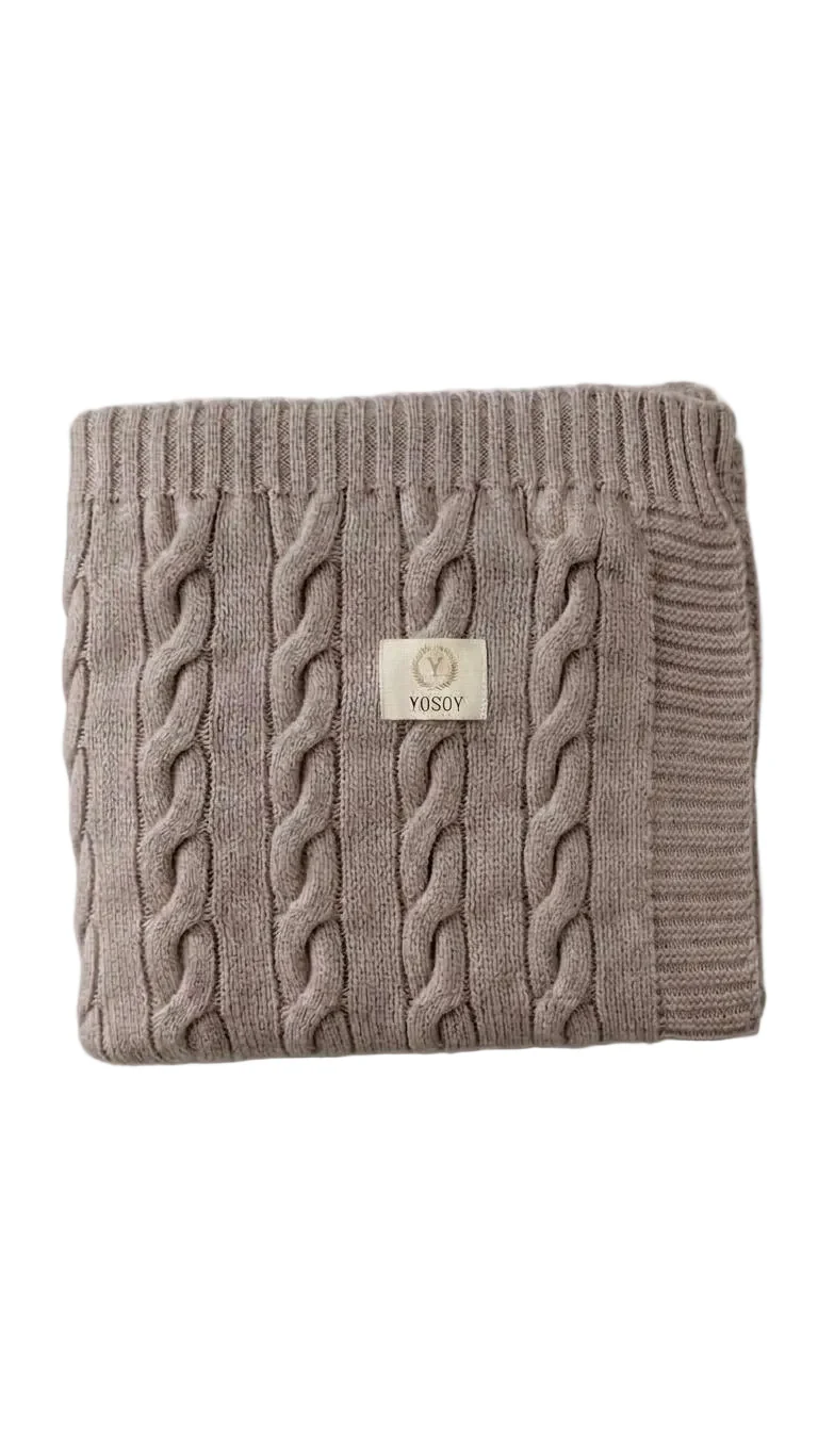 Koc z wełny merino Warkocz - Image 3